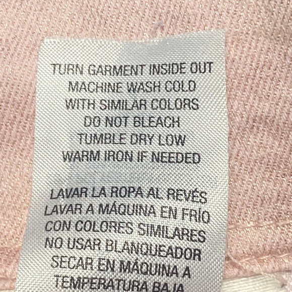 Toughskins Girl's Sparkly Pink Denim Jacket Snap Buttons Size 4 - Picture 7 of 8